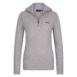 Pullover Dunya, stickad pullover dragkedja