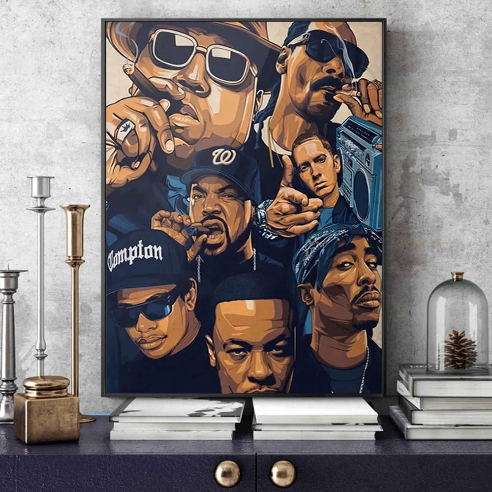 Rappare Canvas Poster Väggdekor
