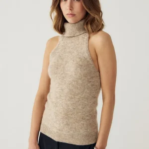 N-Lajoianna Knit Top Oatmeal Melange