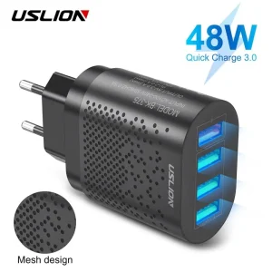USB Snabbladdare med 4 Portar